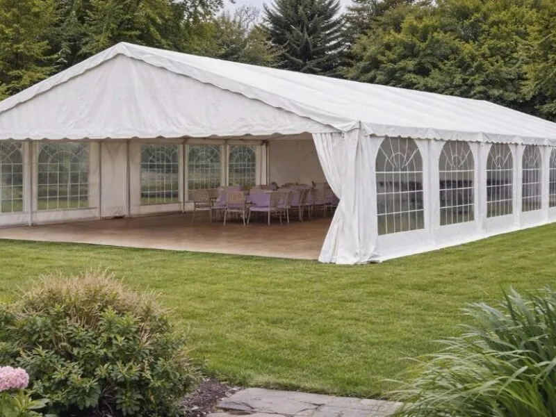 Marquee Availability and Layout Example Marquee setup showing space and layout for event availability planning