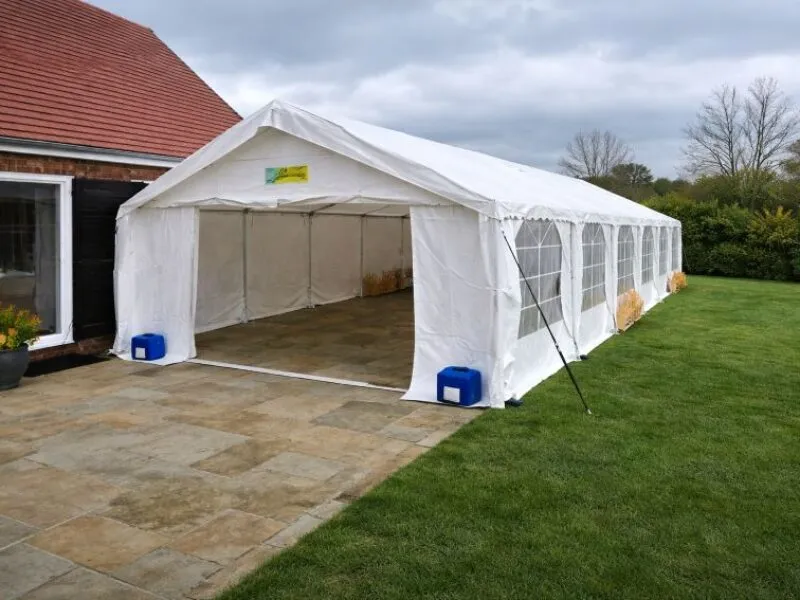 Marquee Setup and Space Requirements Marquee hire setup in Essex showing space and access for event availability
