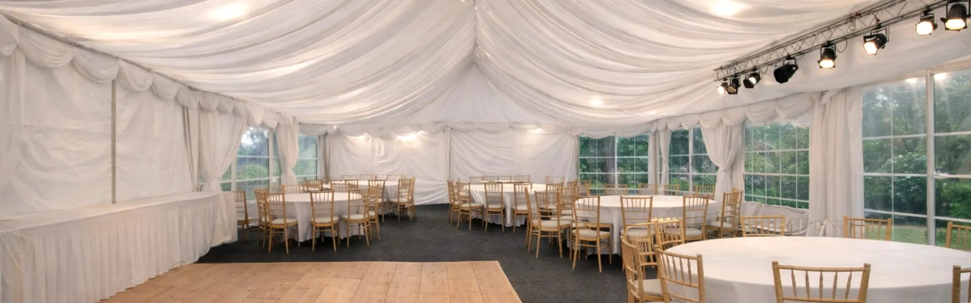 Marquee Hire Interior Setup With Flooring And Seating Marquee interior with flooring, lining and seating setup for marquee hire pricing